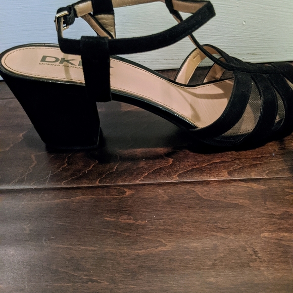 DKNY Black Velvet/Mesh Heels - Picture 5 of 5
